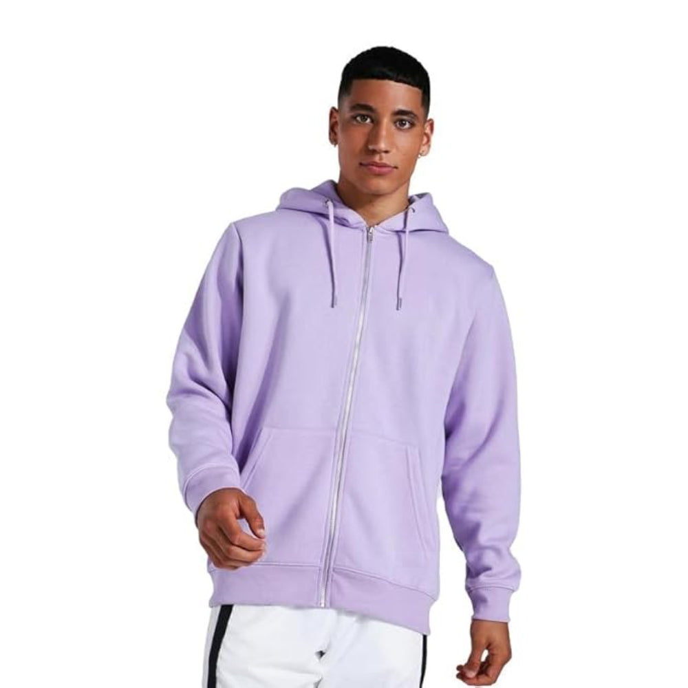 Men's Plain Chain Cotten Lavender Jacket