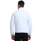 Men Bomber Puffer White Jacket