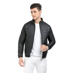 Men Bomber Puffer Black Jacket