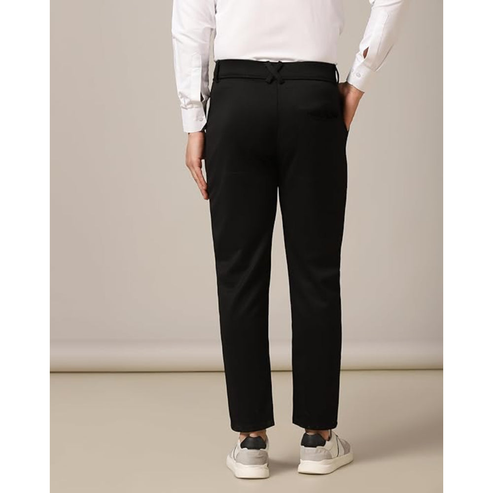 Men's Regular Casual Black Pants