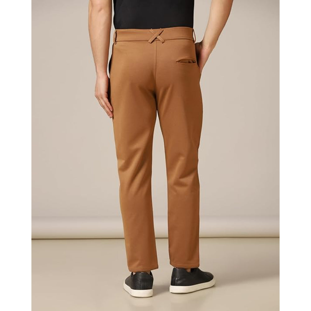 Men's Regular Casual Brown Pants