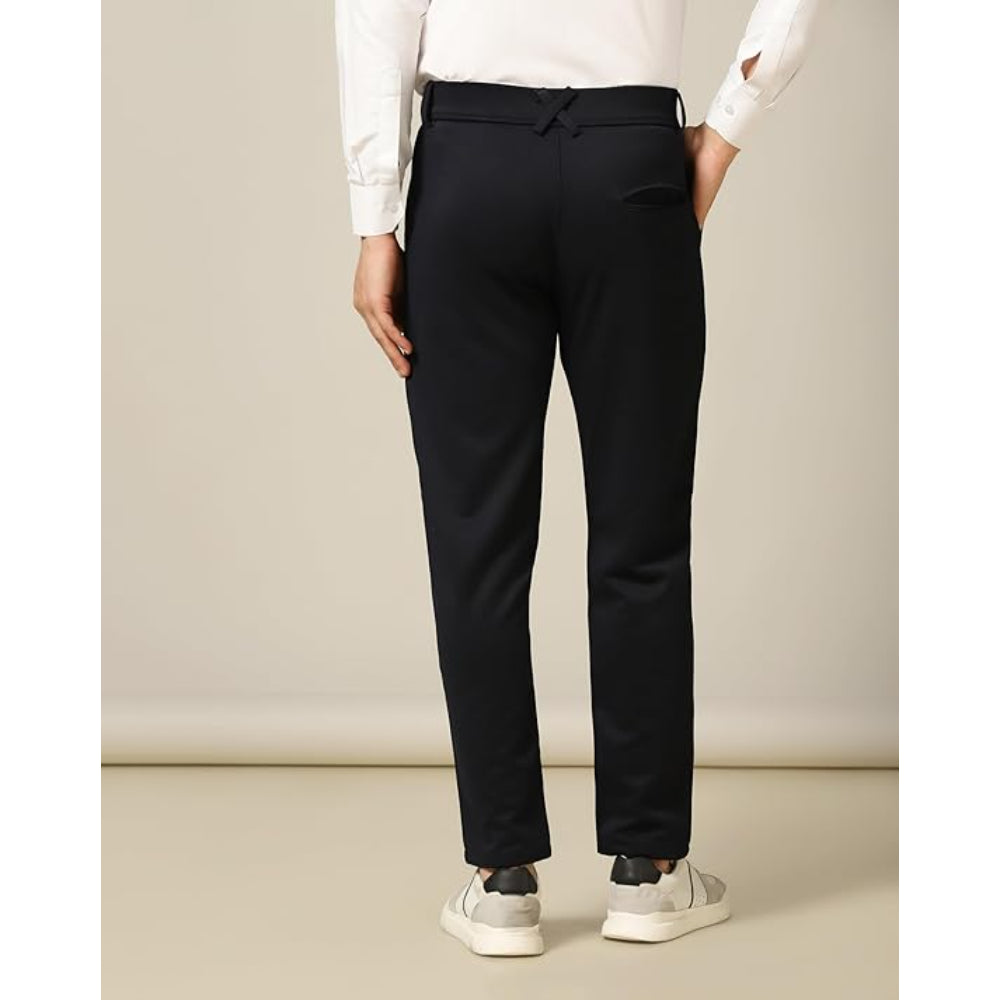 Men's Regular Casual Navy Blue Pants