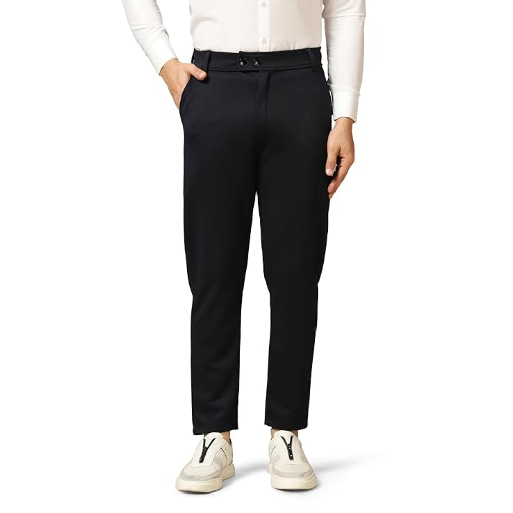 Men's Regular Casual Navy Blue Pants