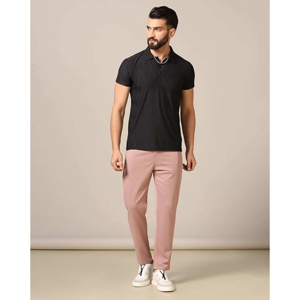 Men's Regular Casual Pink Pants