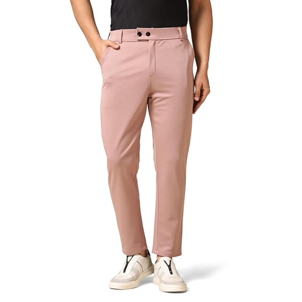 Men's Regular Casual Pink Pants