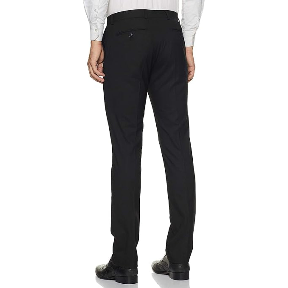 Men's Stretchable Formal Jade Black Pants