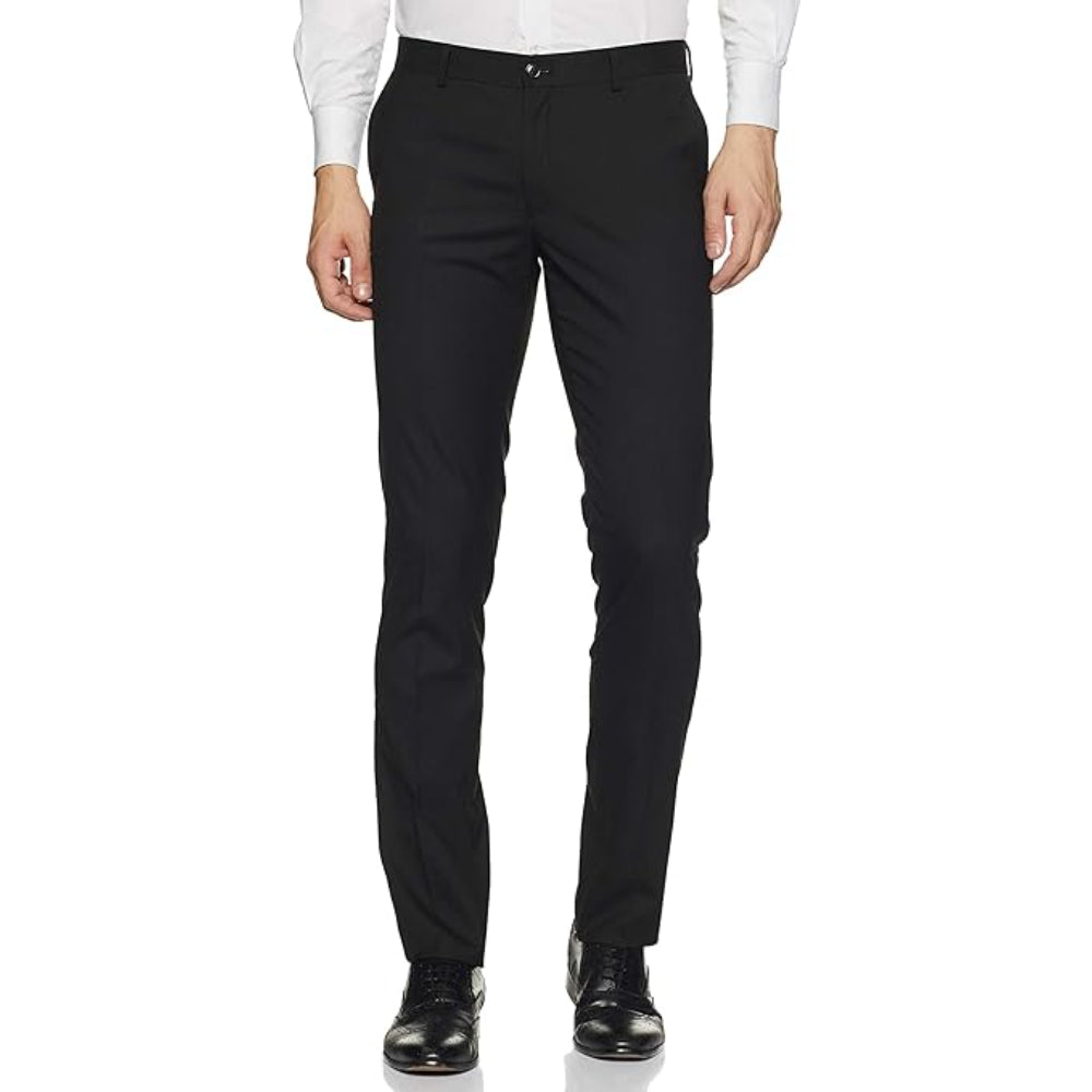 Men's Stretchable Formal Jade Black Pants