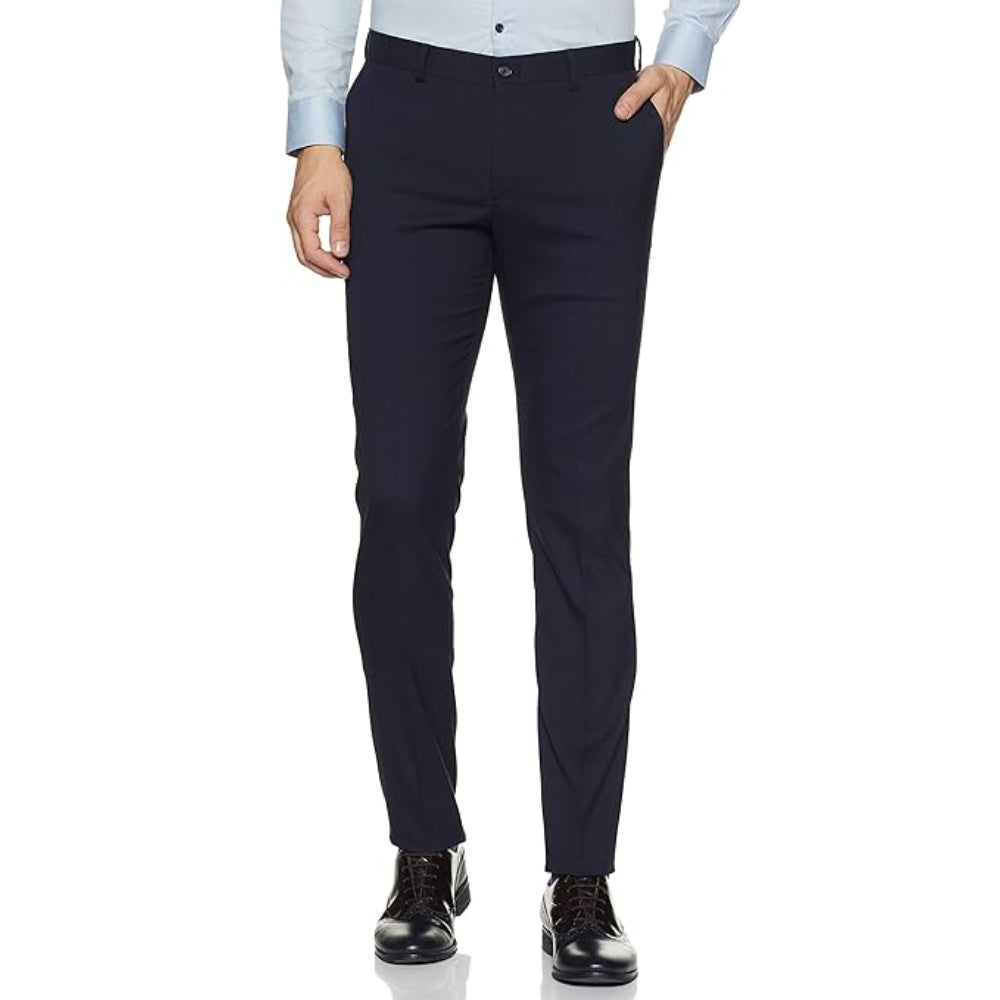 Men's Stretchable Formal Dark Blue Pants