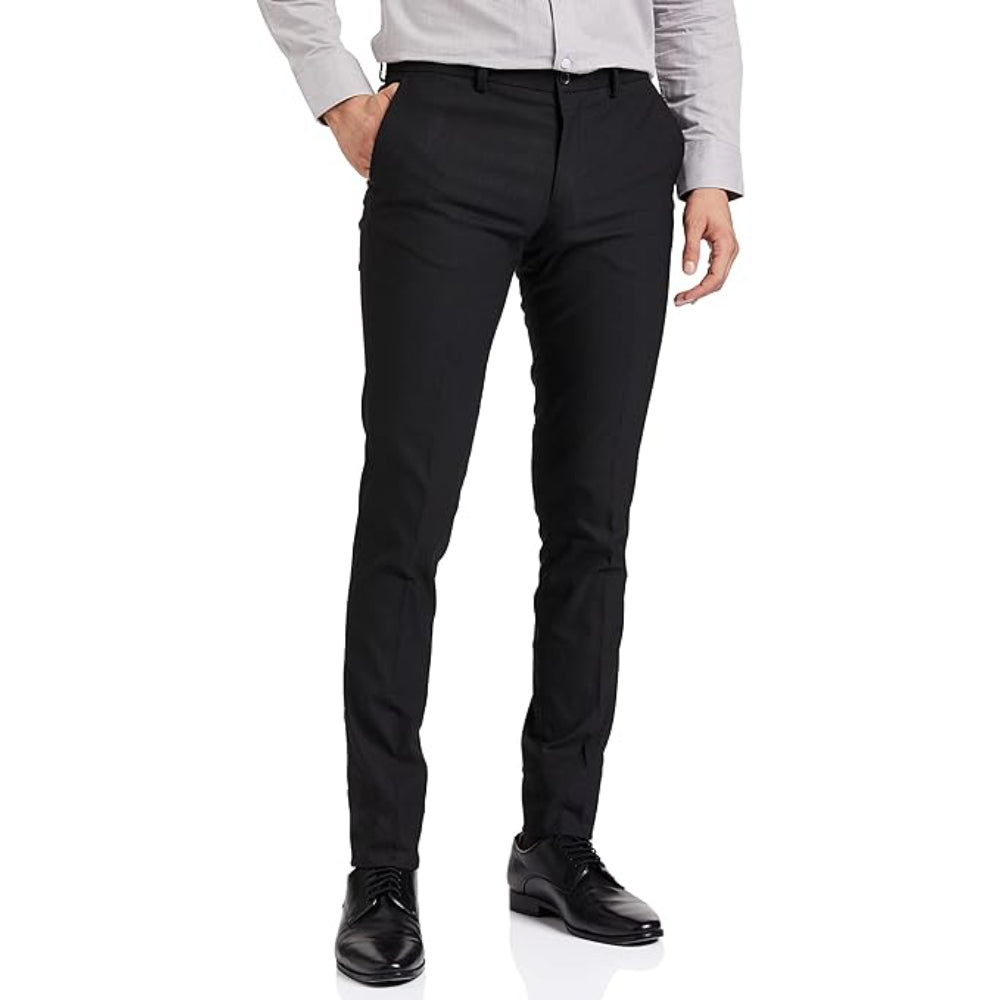Men's Stretchable Formal Dark Charcoal Pants