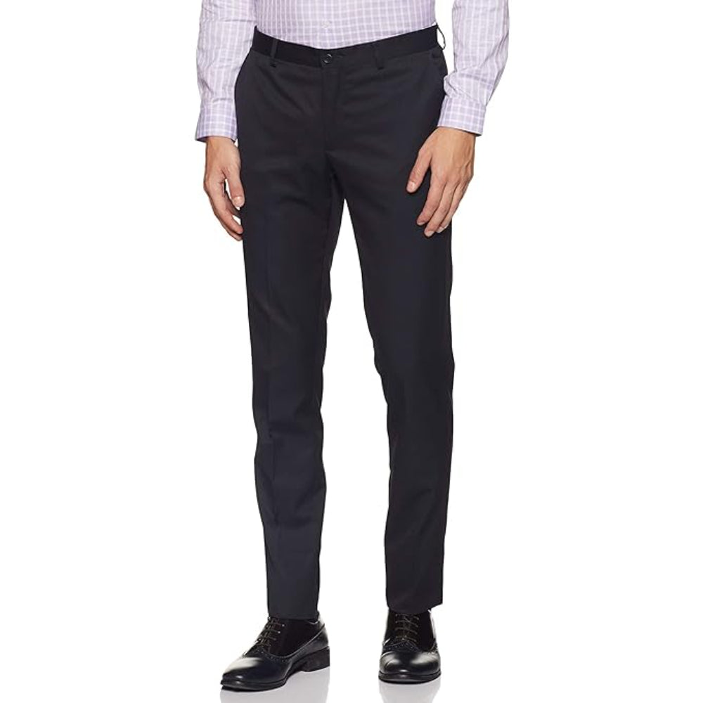 Men's Stretchable Formal Navy Blue Pants