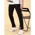Men Chinos Casual Black Trousers
