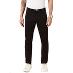 Men Chinos Casual Black Trousers
