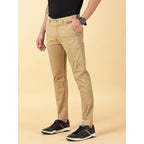 Men Chinos Casual Camel Beige Trousers
