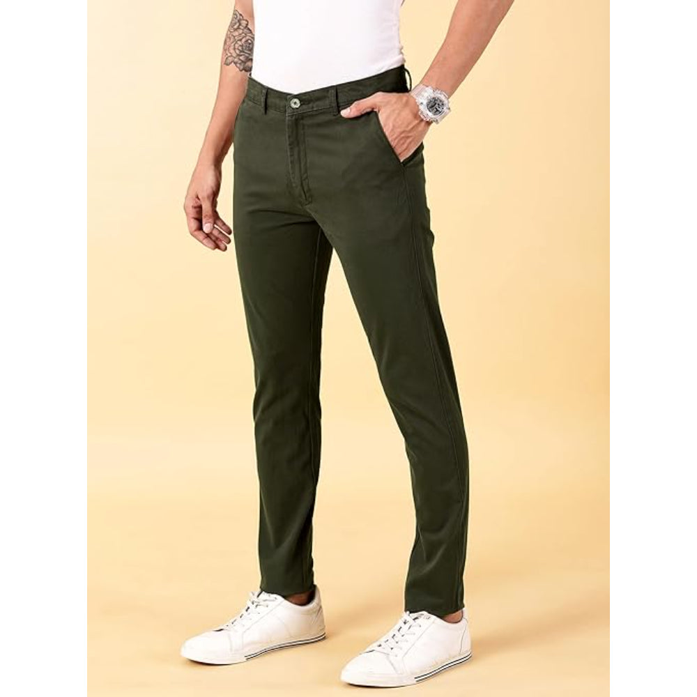 Men Chinos Casual Forest Grey Trousers