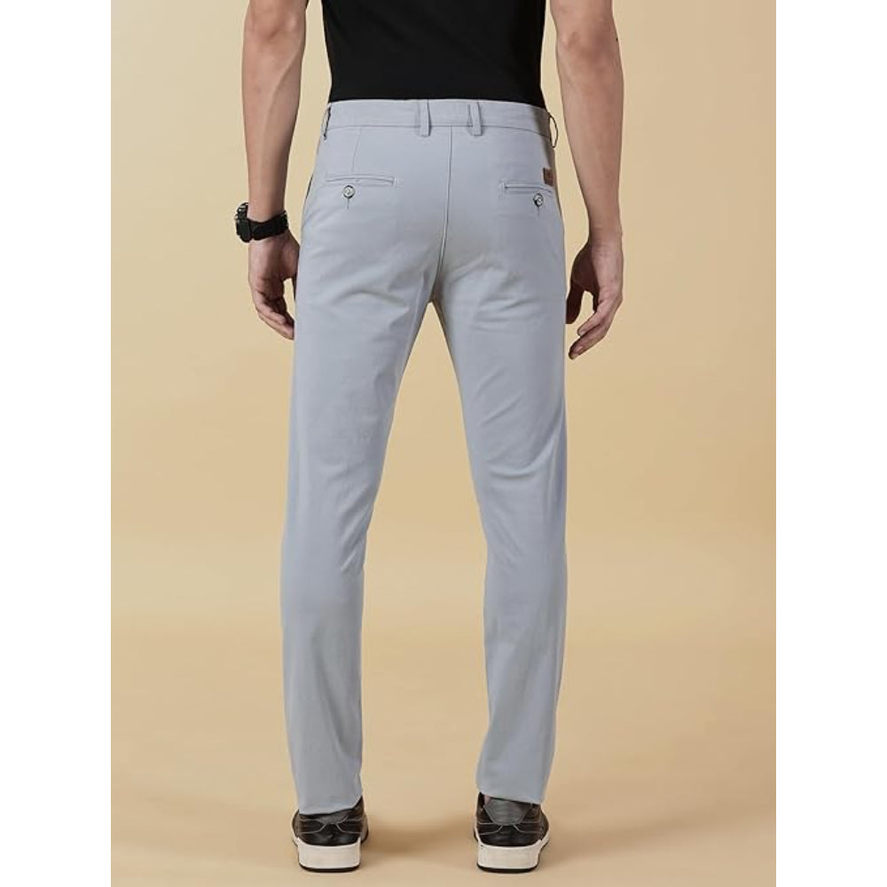 Men Chinos Casual Pale Blue Trousers