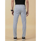 Men Chinos Casual Pale Blue Trousers