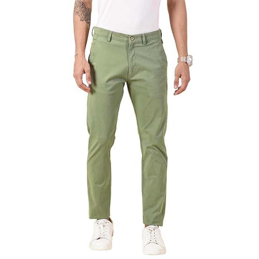 Men Chinos Casual Sage Trousers