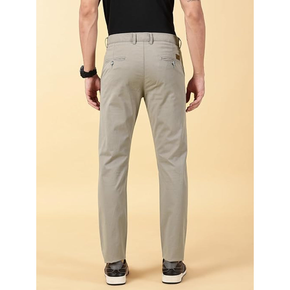 Men Chinos Casual Stone Grey Trousers