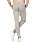 Men Plain Regular Fit Light Grey Pant
