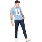 Men Plain Regular Fit Navy Blue Pant