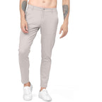 Men Plain Regular Fit Off White Pant