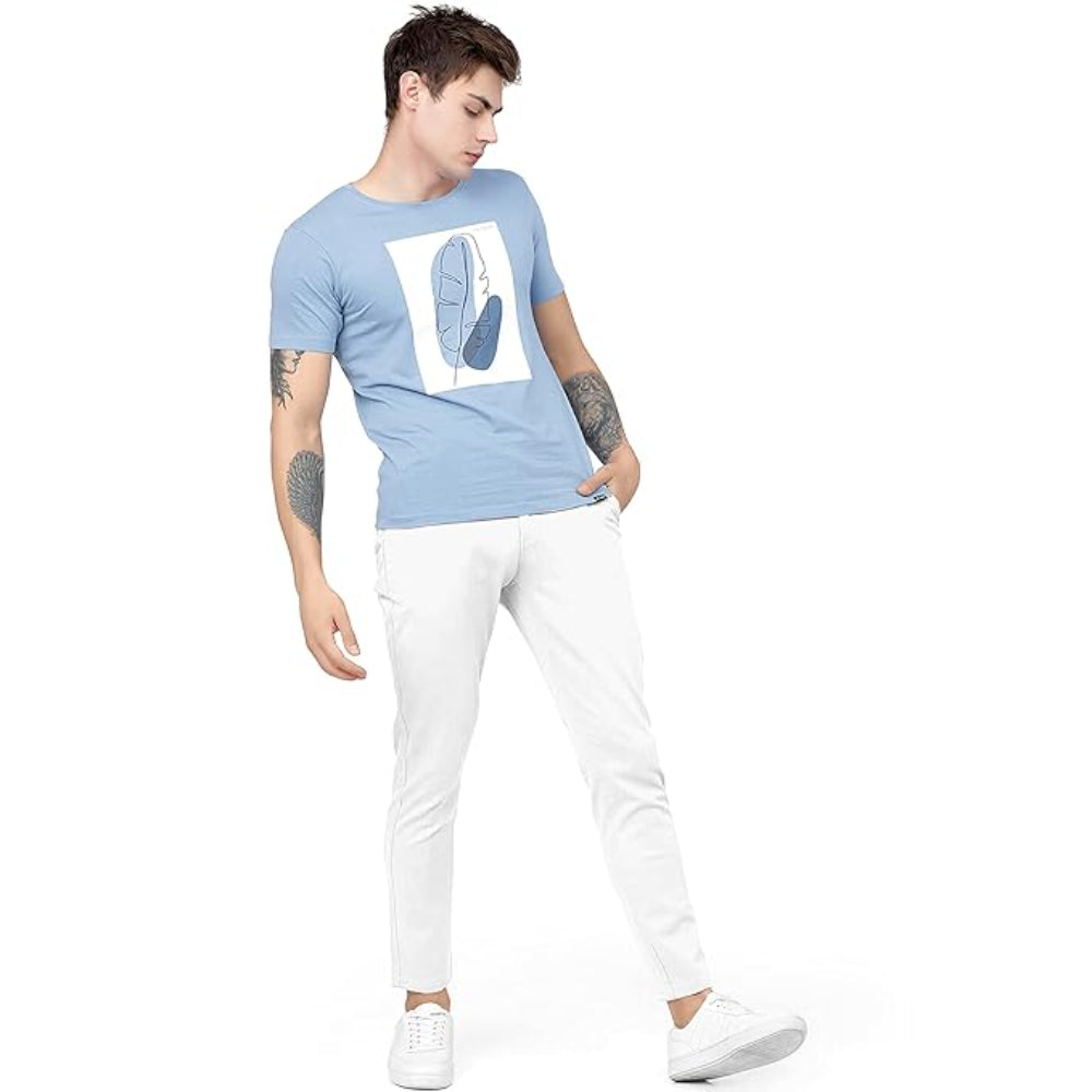 Men Plain Regular Fit White Pant
