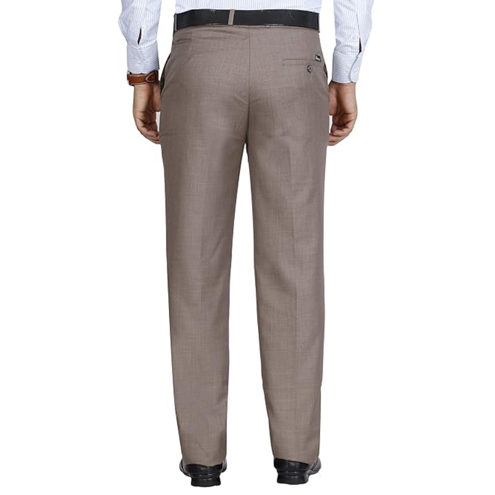 Men's Solid Formal Beige Pants