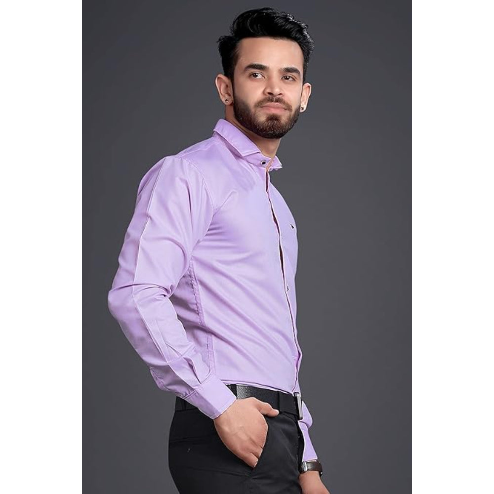 Men's Regular Fit Light Purple Formal Shirt