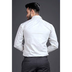 Men's Regular Fit Light Grey Formal Shirt