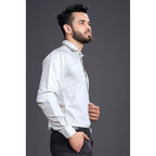 Men's Regular Fit Light Grey Formal Shirt