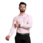 Men's Regular Fit Light Peach Formal Shirt