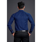 Men's Regular Fit Navy Blue Formal Shirt
