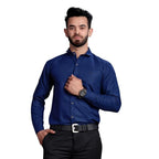 Men's Regular Fit Navy Blue Formal Shirt