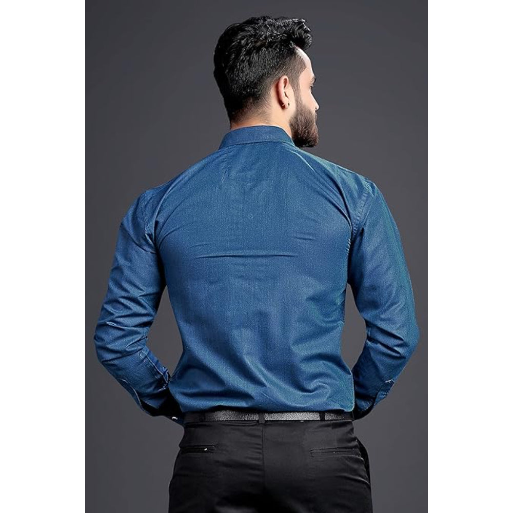 Men's Regular Fit Royal Blue Formal Shirt