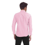 Men Cotton Plain Pink Shirt