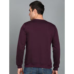 Men Round Neck Purple Sweatshirt