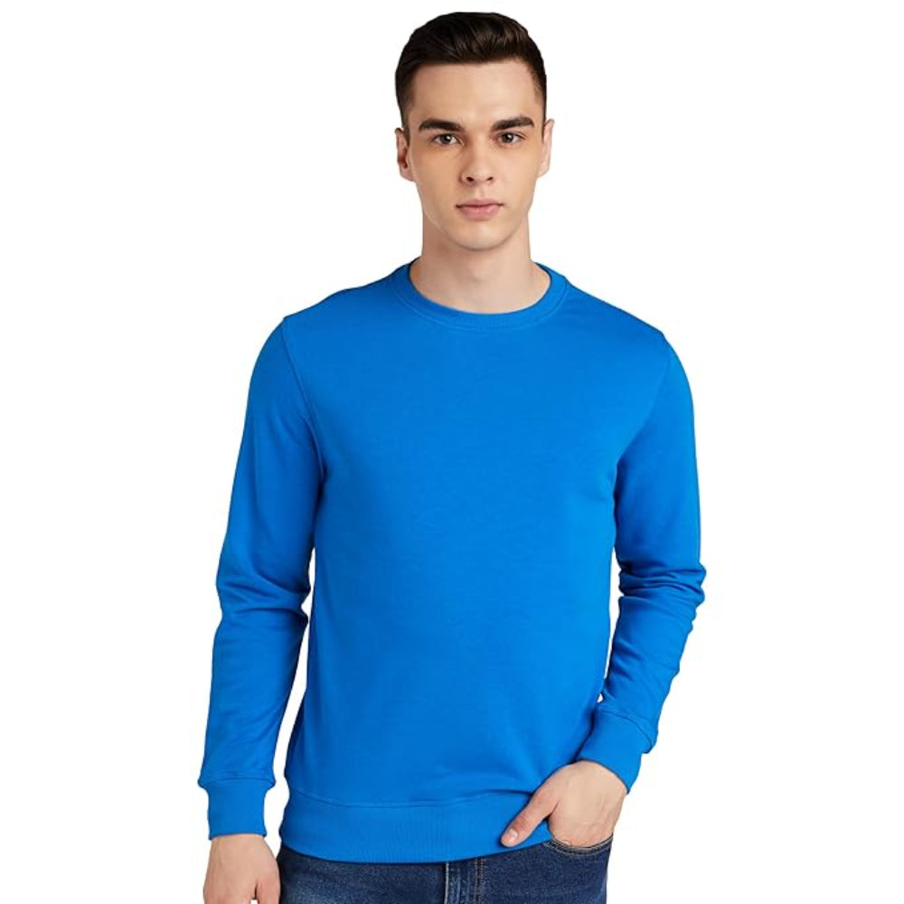 Men Plain Royal Blue Sweatshirt