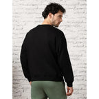 Men's Fleece Oversized Black Sweatshirt