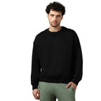 Men's Fleece Oversized Black Sweatshirt