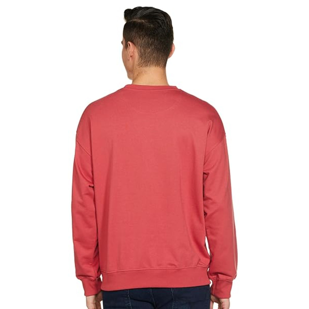 Men's Fleece Oversized Dusty Red Sweatshirt