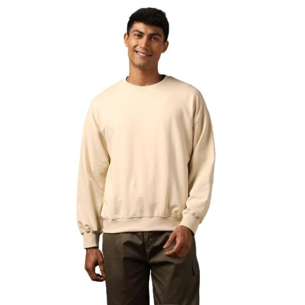 Men's Fleece Oversized Fog Beize Sweatshirt