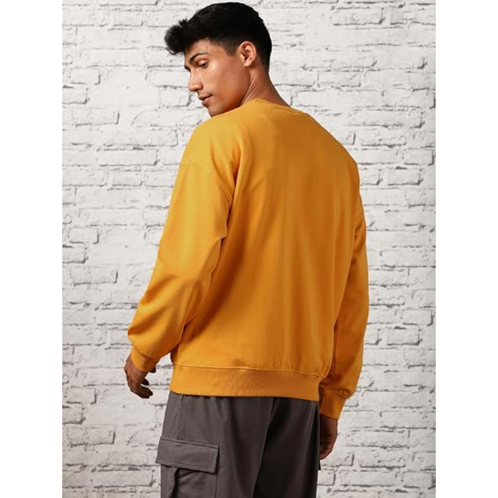 Men's Fleece Oversized Mustard Yellow Sweatshirt