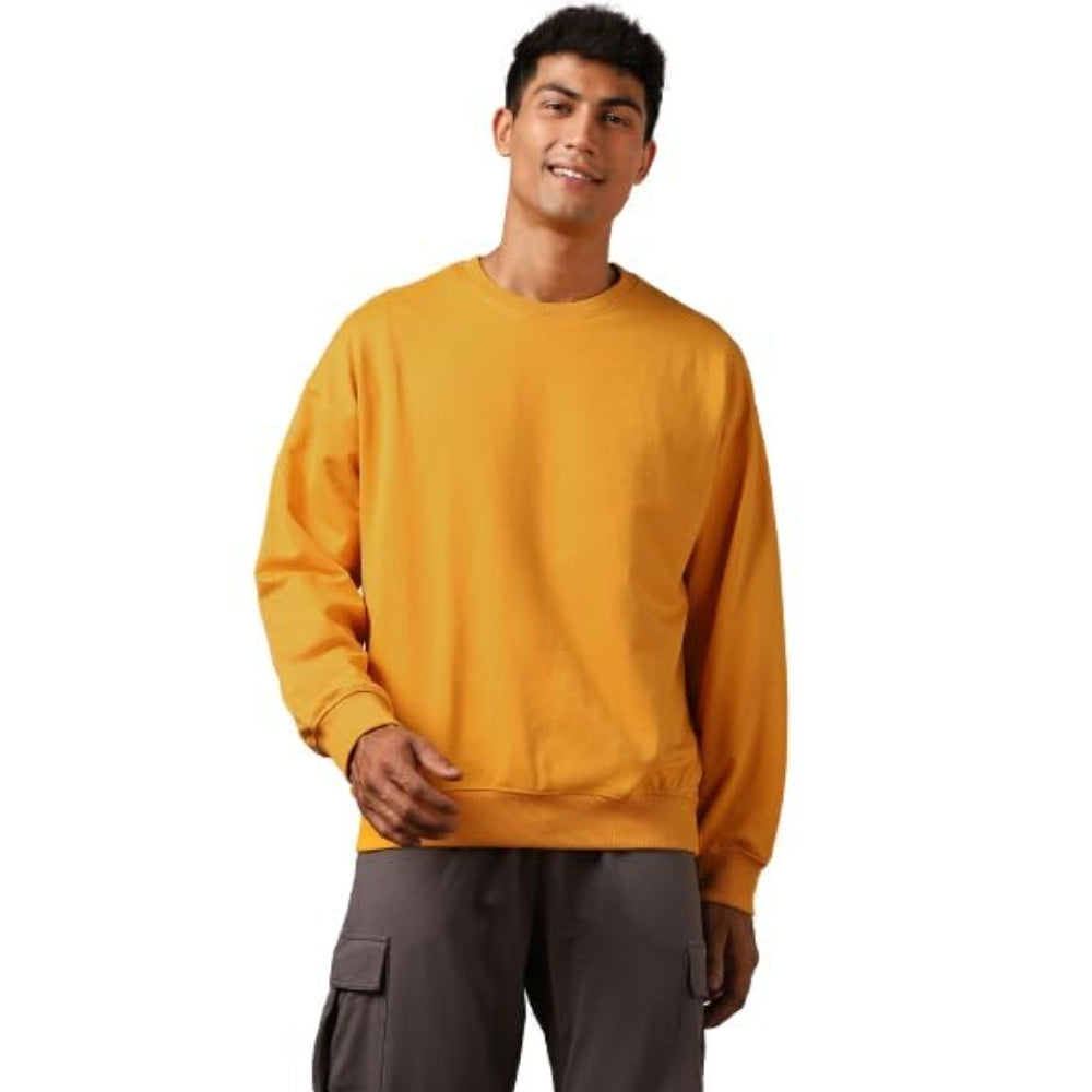 Men's Fleece Oversized Mustard Yellow Sweatshirt