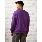 Men's Fleece Oversized Purple Sweatshirt