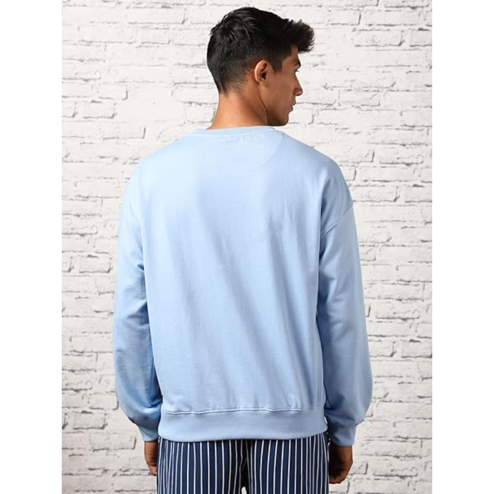 Men's Fleece Oversized Powder Blue Sweatshirt