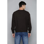 Men Regular Fit Coffee Brown Sweatshirt