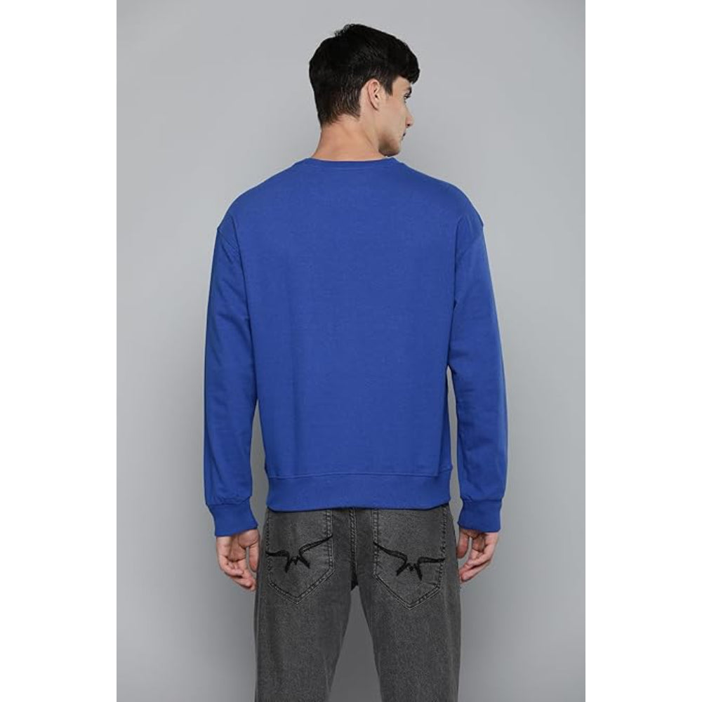 Men Regular Fit Royal Blue Sweatshirt