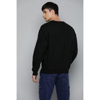 Men Regular Fit Black Sweatshirt