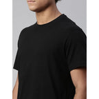 Men Regular Fit Black T-Shirt