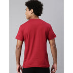 Men Regular Fit Red T-Shirt
